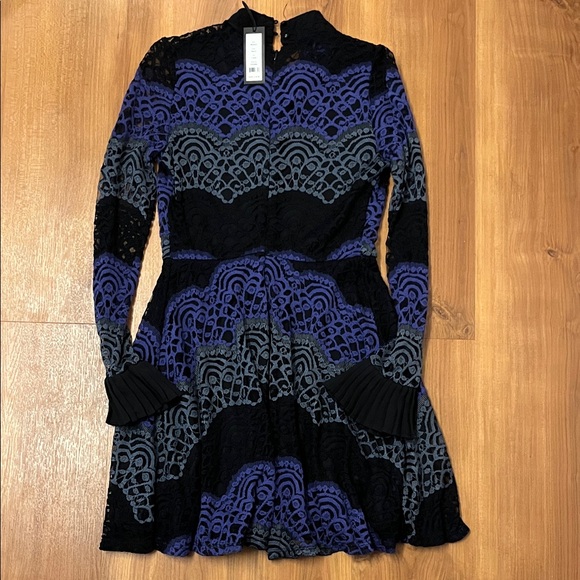 Romeo & Juliet Couture Black and Blue Lace Kids Dress - Picture 4 of 4